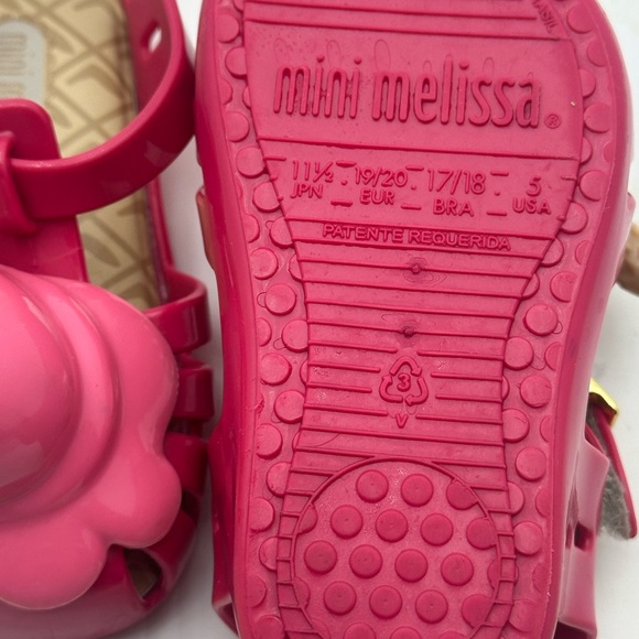 みに Mini Melissa Pink Ice Cream Kids Sandals size US5 very good condition